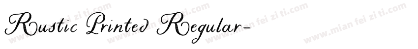 Rustic Printed Regular字体转换